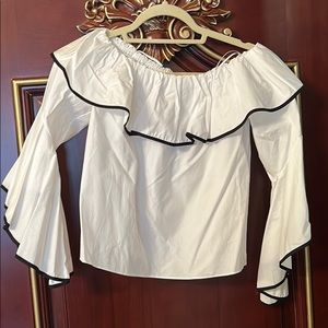 Zara size small white off the shoulder too